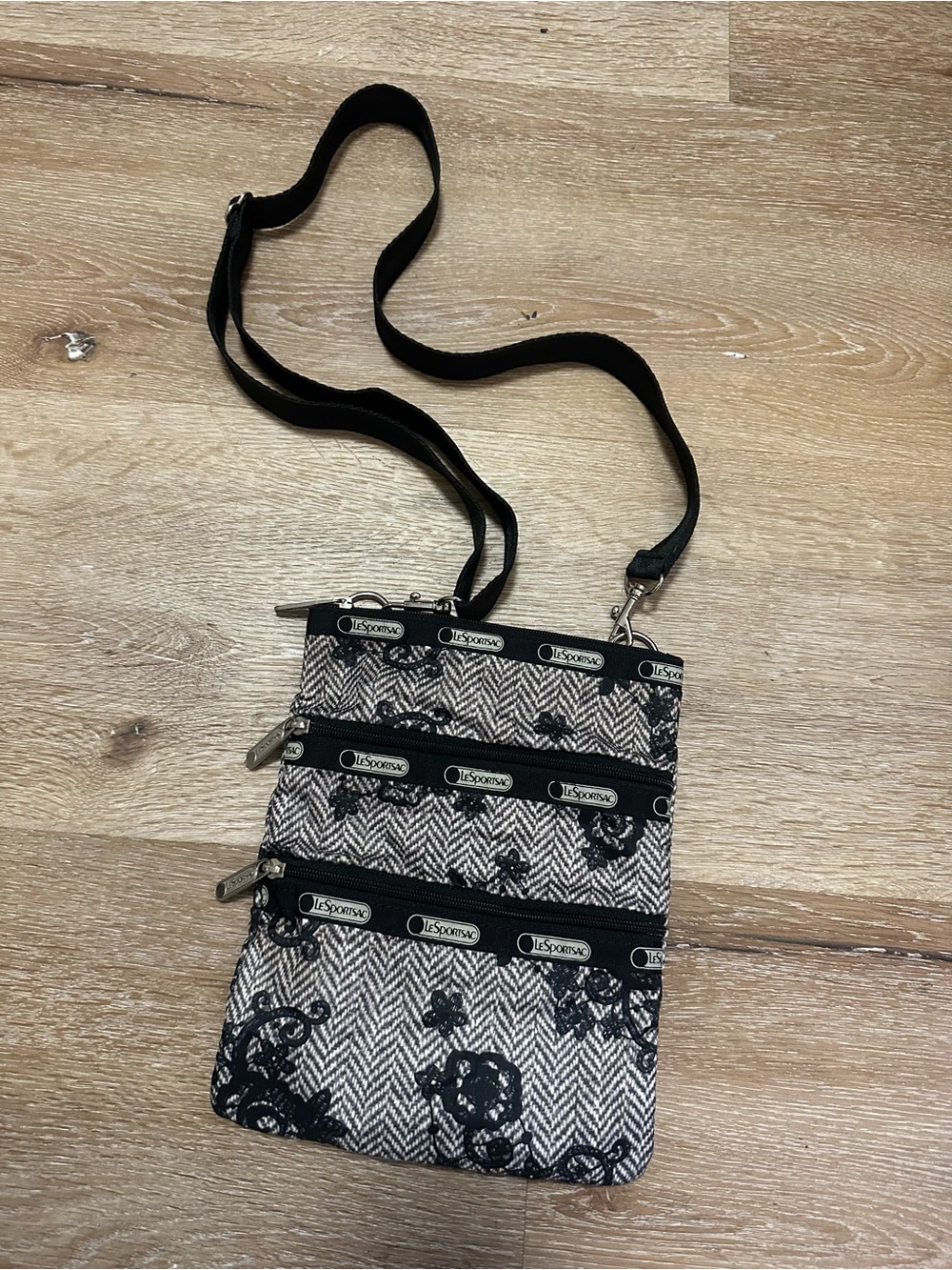 LeSportsac Herringbone // Floral Crossbody